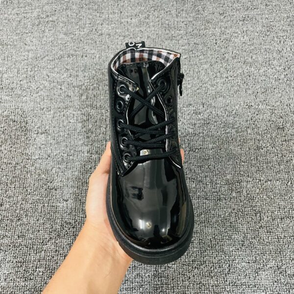 Shining Leather Black Boot