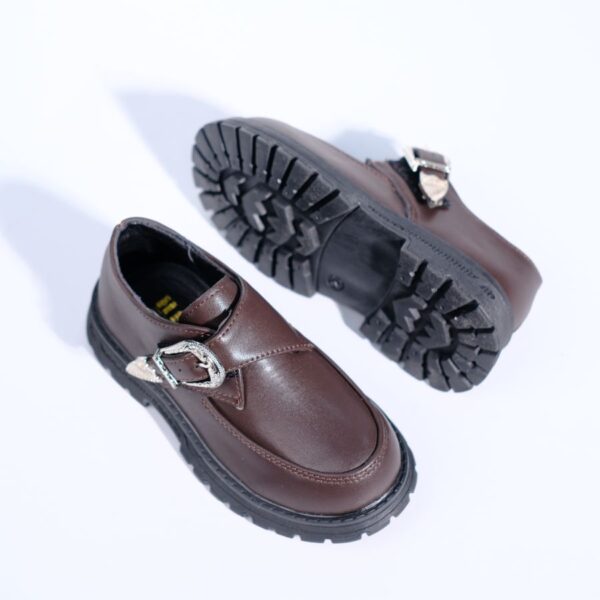 Boys School Shoes — HKB210棕哑